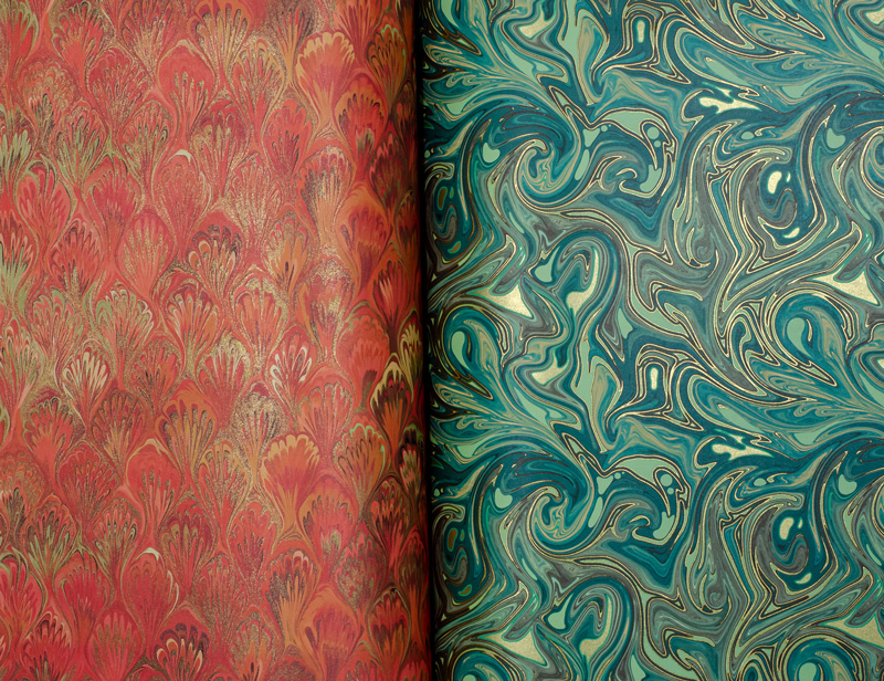 Marbled - Kartos Geschenkpapierbuch mit 10 Bögen Marmormotive