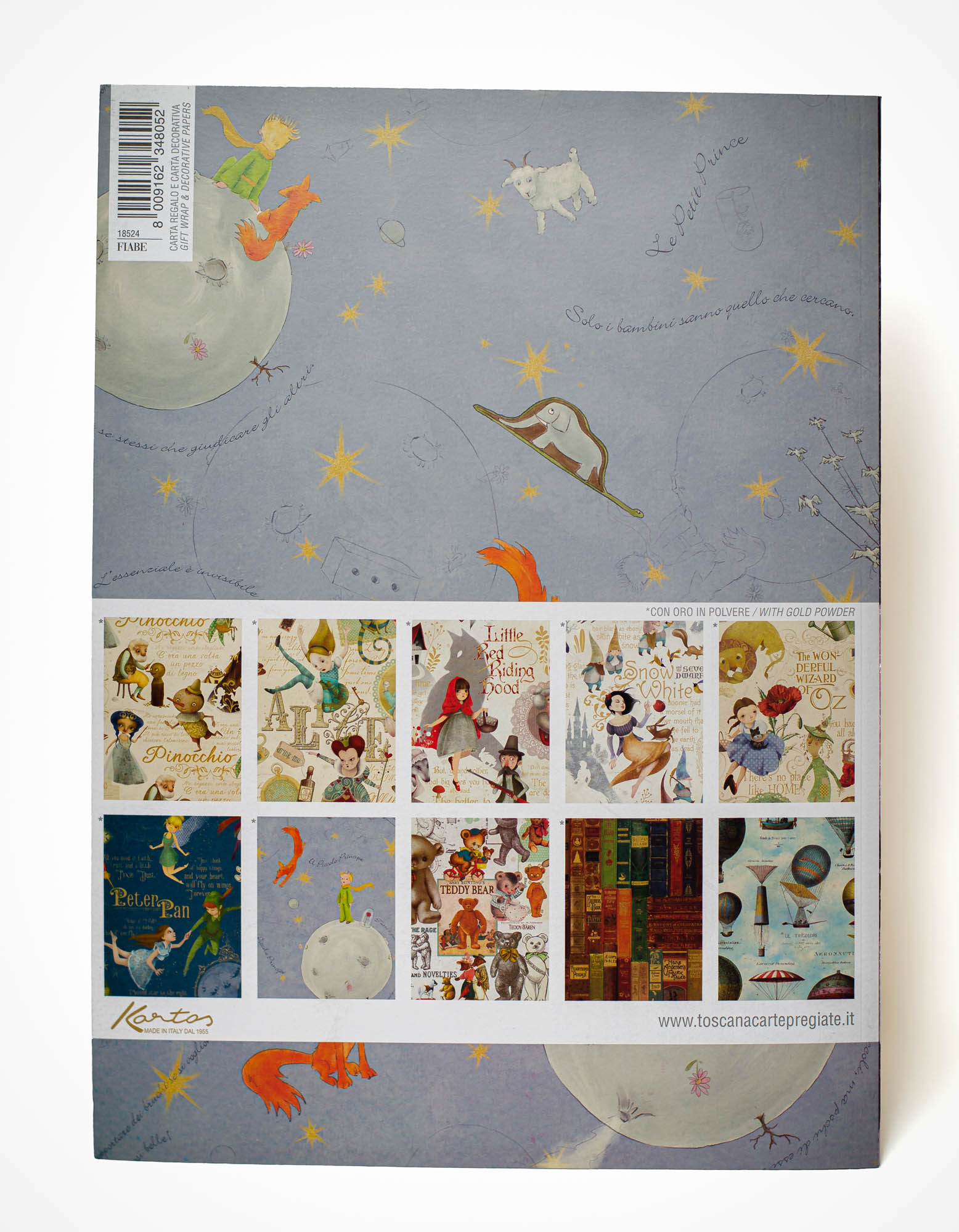 Fiabe - Märchen - Kartos Geschenkpapierbuch mit 10 Bögen Märchenmotive
