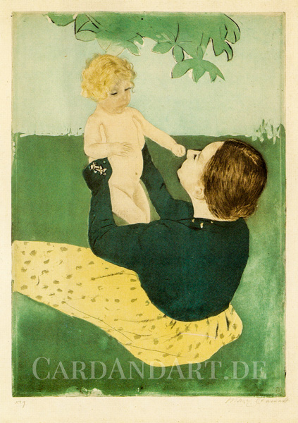 Cassatt: Unter dem Rosskastanienbaum - Postkarte