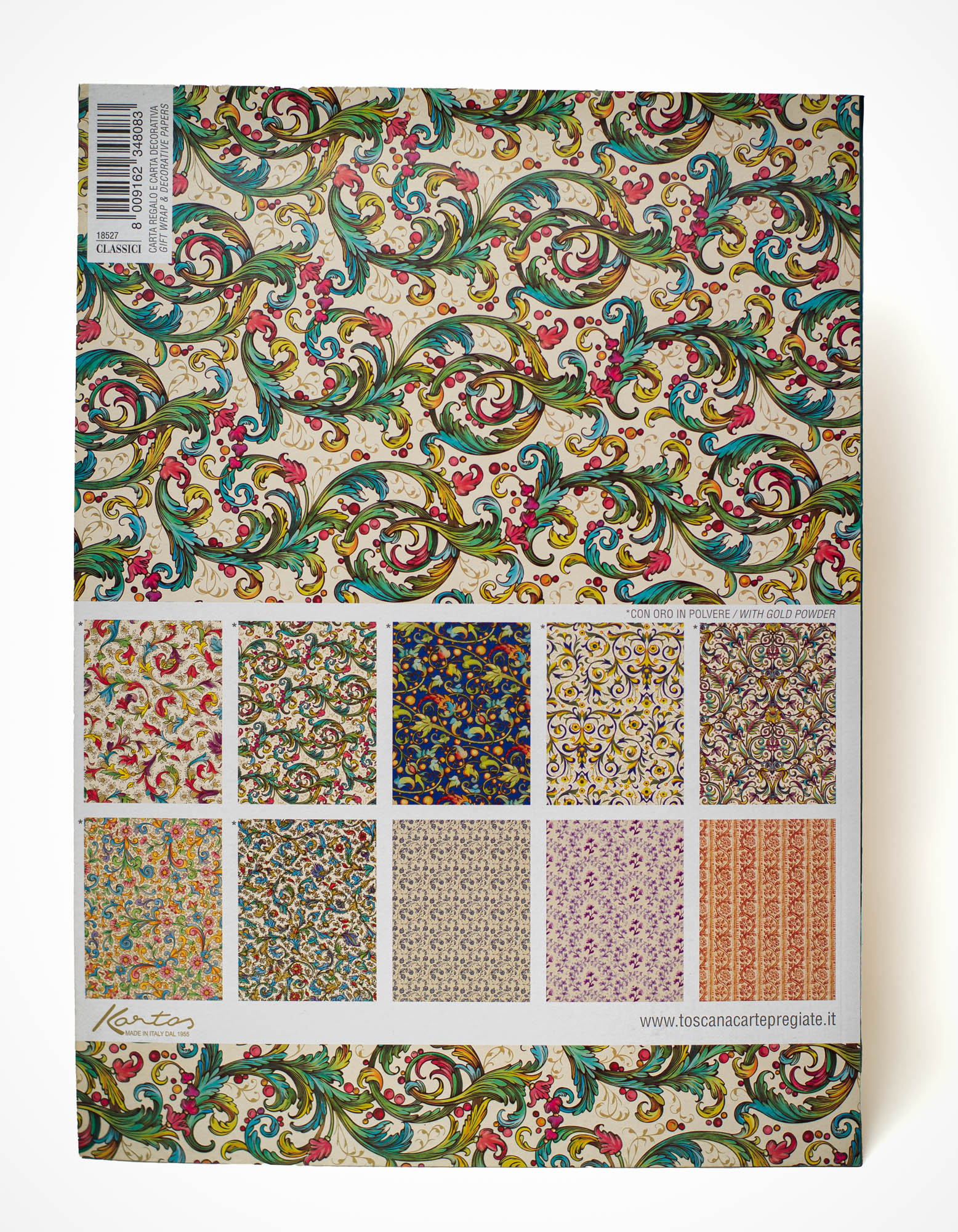 Geschenkpapierbuch mit 10 Bögen Florentinermotiven