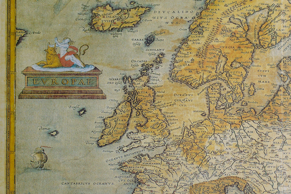 Europa Landkarte - Vintage Poster